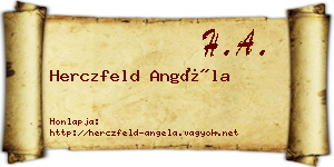 Herczfeld Angéla névjegykártya